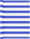 vidaXL - Balkonscherm - 90x600 - cm - HDPE - blauw - en - wit