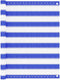 vidaXL - Balkonscherm - 90x600 - cm - HDPE - blauw - en - wit