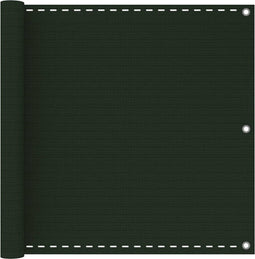 vidaXL - Balkonscherm - 90x600 - cm - HDPE - donkergroen