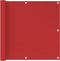 vidaXL - Balkonscherm - 90x600 - cm - HDPE - rood