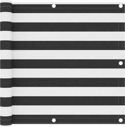 vidaXL - Balkonscherm - 90x600 - cm - oxford - stof - antraciet - en - wit