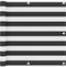 vidaXL - Balkonscherm - 90x600 - cm - oxford - stof - antraciet - en - wit
