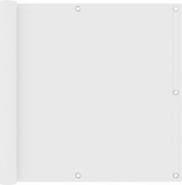 vidaXL - Balkonscherm - 90x600 - cm - oxford - stof - wit