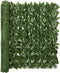 vidaXL - Balkonscherm - met - groene - bladeren - 600x75 - cm
