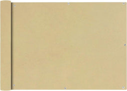 vidaXL - Balkonscherm - Oxford - textiel - 75x400 - cm - beige