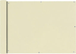 vidaXL - Balkonscherm - Oxford - textiel - 75x400 - cm - crème