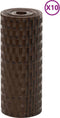 vidaXL - Balkonschermen - 10 - st - 255x19 - cm - poly - rattan - bruin - en - zwart