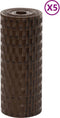 vidaXL - Balkonschermen - 5 - st - 255x19 - cm - poly - rattan - bruin - en - zwart