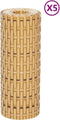 vidaXL - Balkonschermen - 5 - st - 255x19 - cm - poly - rattan - lichtbruin