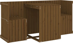 vidaXL - Balkonset - 2-zits - massief - grenenhout - honingbruin