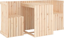 vidaXL - Balkonset - 2-zits - massief - grenenhout