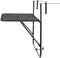 vidaXL - Balkontafel - 60x40 - cm - staal - zwart