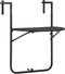 vidaXL - Balkontafel - hangend - 60x64x83,5 - cm - rattan-look - kunststof - bruin