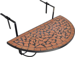 vidaXL - Balkontafel - hangend - mozaïek - terracottakleurig