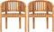 vidaXL - Bananenstoelen - 2 - st - massief - teakhout