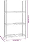 vidaXL - Bandenrek - 3-laags - 110x40x200 - cm - staal - zilverkleurig