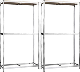 vidaXL - Bandenrekken - 2-laags - 2 - st - 110x40x180 - cm - staal - zilverkleurig