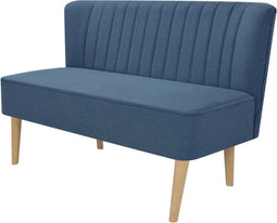vidaXL - Bank - 117x55,5x77 - cm - stof - blauw