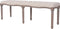 vidaXL - Bank - 150x40x48 - cm - linnen - massief - hout - crèmewit