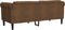 vidaXL - Bank - 2-zits - kunstsuède - bruin