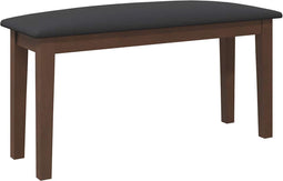 vidaXL - Bank - 90 - cm - massief - hout - rubber - bruin