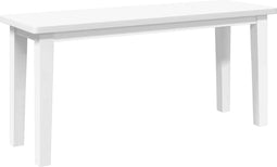 vidaXL - Bank - 90 - cm - massief - hout - rubber - wit