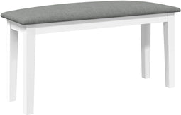 vidaXL - Bank - 90 - cm - massief - hout - rubber - wit