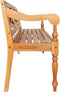 vidaXL - Bank - Batavia - 123 - cm - massief - mahoniehout - lichtbruin