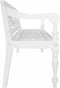 vidaXL - Bank - Batavia - 123 - cm - massief - mahoniehout - wit