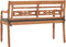 vidaXL - Bank - Batavia - met - donkergrijs - kussen - 120 - cm - massief - teakhout