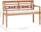 vidaXL - Bank - Batavia - met - kussens - 120 - cm - teakhout