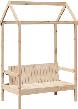 vidaXL - Bank - met - dak - 117,5x70x176,5 - cm - massief - grenenhout