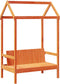 vidaXL - Bank - met - dak - 117,5x70x176,5 - cm - massief - grenenhout - wasbruin
