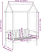 vidaXL - Bank - met - dak - 117,5x70x176,5 - cm - massief - grenenhout - wasbruin