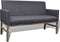 vidaXL - Bank - met - gevoerde - kussens - stof - rubberwood - donkergrijs