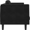 vidaXL - Bank - met - kussens - 2-zits - fluweel - zwart