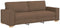 vidaXL - Bank - Stoel - Lichtgrijs - 59 - cm - Stof - Bruin - Stof - en - Hout - Middelgroot