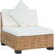 vidaXL - Bank - zonder - armleuning - met - kussens - natuurlijk - rattan