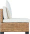 vidaXL - Bank - zonder - armleuning - met - kussens - natuurlijk - rattan