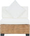 vidaXL - Bank - zonder - armleuning - met - kussens - natuurlijk - rattan
