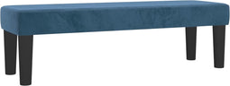 vidaXL - Bankje - 100x30x30 - cm - fluweel - donkerblauw