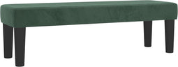 vidaXL - Bankje - 100x30x30 - cm - fluweel - donkergroen