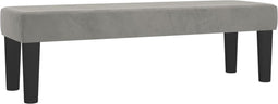 vidaXL - Bankje - 100x30x30 - cm - fluweel - lichtgrijs