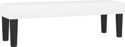 vidaXL - Bankje - 100x30x30 - cm - kunstleer - wit