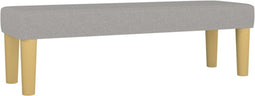 vidaXL - Bankje - 100x30x30 - cm - stof - lichtgrijs