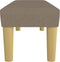 vidaXL - Bankje - 100x30x30 - cm - stof - taupe