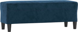 vidaXL - Bankje - 100x35x41 - cm - fluweel - blauw