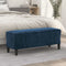vidaXL - Bankje - 100x35x41 - cm - fluweel - blauw