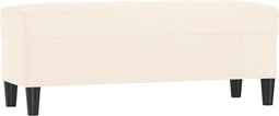 vidaXL - Bankje - 100x35x41 - cm - fluweel - crèmekleurig