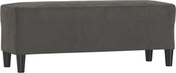 vidaXL - Bankje - 100x35x41 - cm - fluweel - donkergrijs